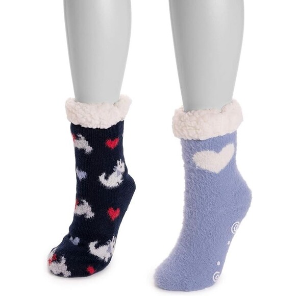 Muk Luks Women's Cabin Socks - S/M (5-7) 2-Pack - Picture 1 of 2